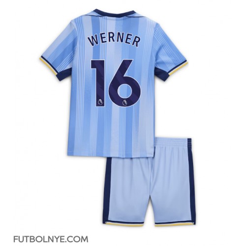 Camiseta Tottenham Hotspur Timo Werner #16 Visitante Equipación para niños 2024-25 manga corta (+ pantalones cortos)
